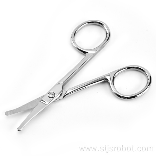 Hair eyebrows stainless steel scissors cutting tools round head nose hair beauty scissors